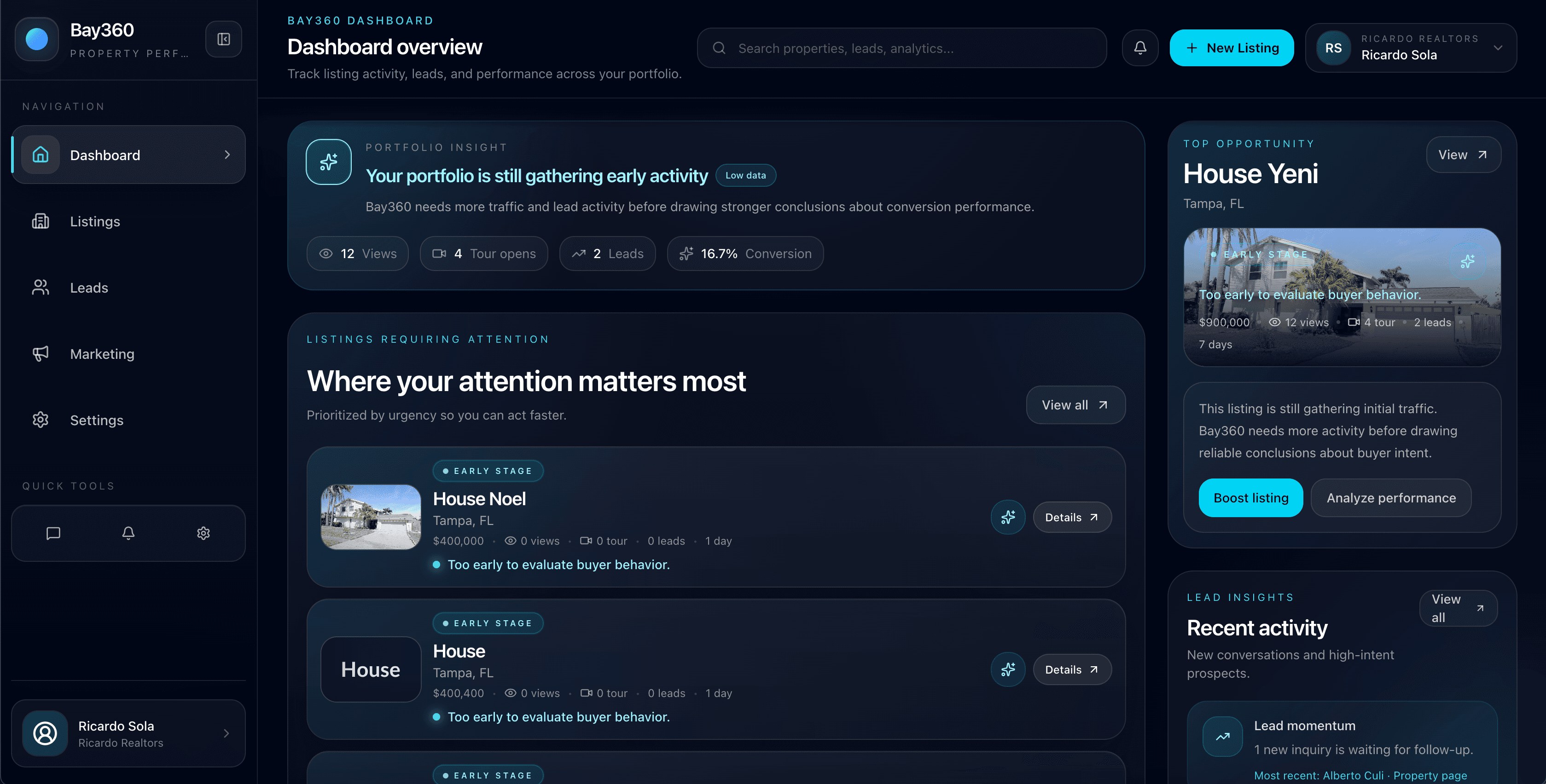 Bay360 dashboard preview